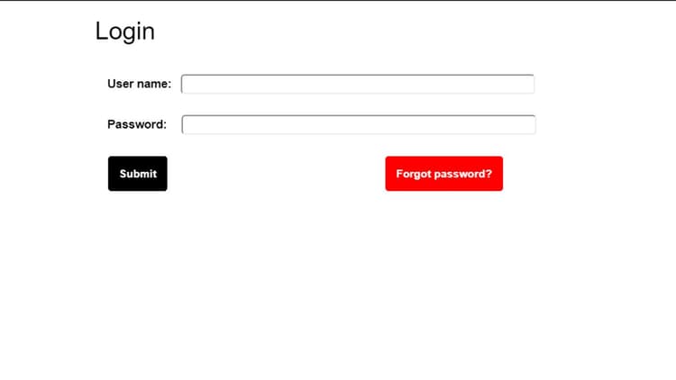 Accessible login form