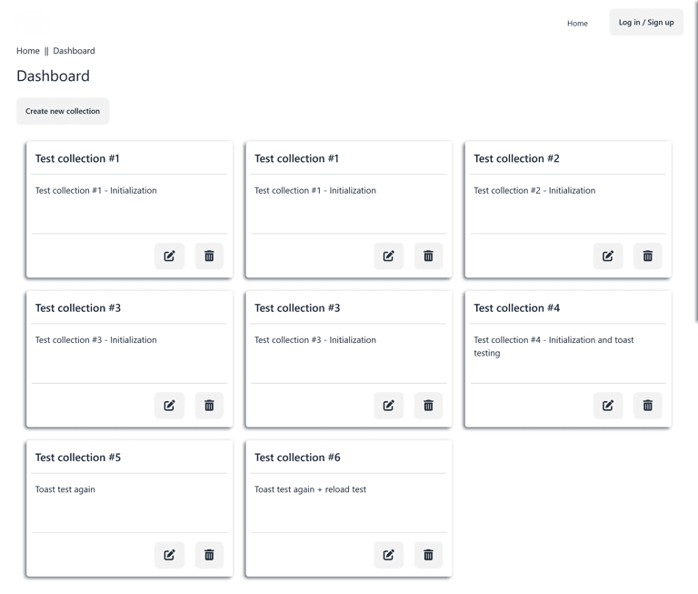 Inventory app dashboard screen